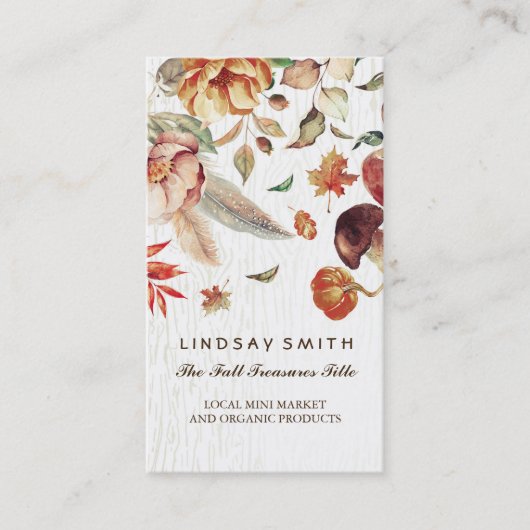Herfst Oogst Producten Landelijk Boerderij Winkel Visitekaartje (Voorkant)