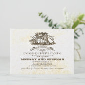 Herfst oogst rustiek land verlovingsfeest kaart (Staand voorkant)