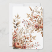 Herfst Oogst Seizoen Trouwen Kaart (Achterkant)