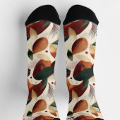 Herfst Oogst Sokken in Crème, Roest en Groen (Top)