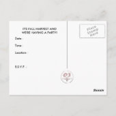 herfst oogst: spookboom briefkaart (Achterkant)