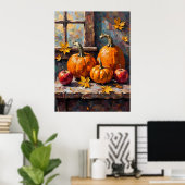 Herfst Oogst Stilleven Poster (Thuiskantoor)