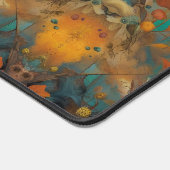 Herfst Oogst Teal Roest Goud Abstract Bureaumat (Hoek)