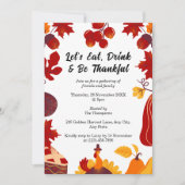 Herfst Oogst Thanksgiving Diner Kaart (Voorkant)