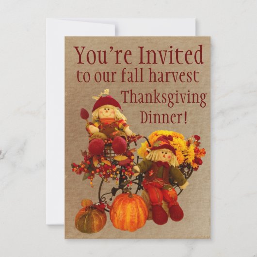 Herfst Oogst Thanksgiving Invitaties Kaart (Voorkant)
