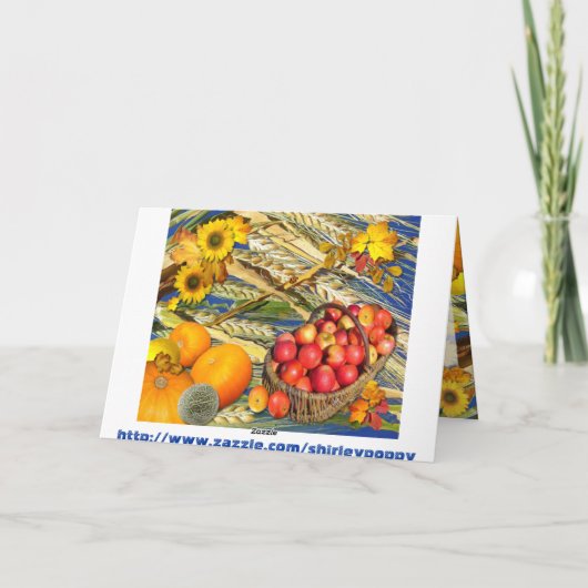 HERFST OOGST ~ THANKSGIVING KAART (Achterkant)