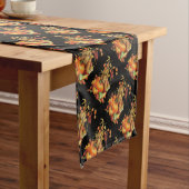 Herfst Oogst Thanksgiving Zwarte Tafelloper (Voorbeeld)