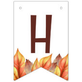 Herfst oogst truck, pompoen patch, verjaardagsfees vlaggetjes (Tweede vlag)