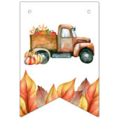 Herfst oogst truck, pompoen patch, verjaardagsfees vlaggetjes (Eerste vlag)