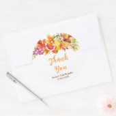 Herfst Oogst Verjaardagsfeest Bedankt Ronde Sticker (Envelop)