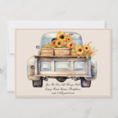 herfst oogst verjaardagsuitnodiging kaart (Achterkant)