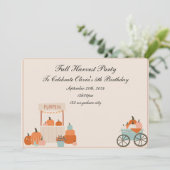 herfst oogst verjaardagsuitnodiging kaart (Staand voorkant)