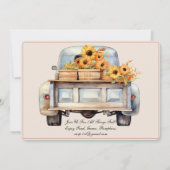 herfst oogst verjaardagsuitnodiging save the date (Achterkant)