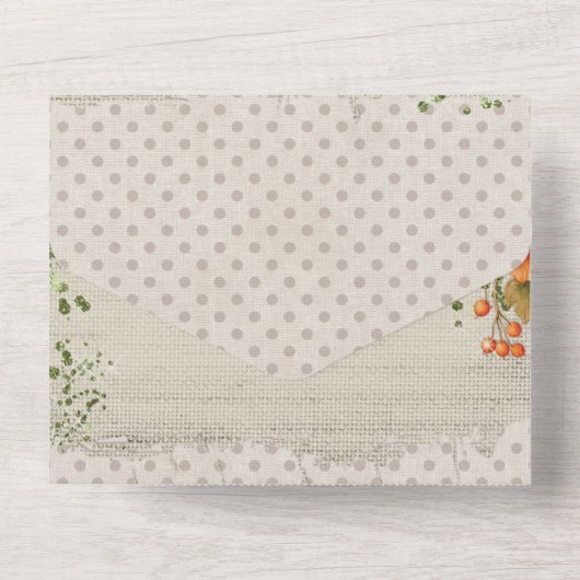 Herfst Oogst Viering All In One Uitnodiging (Achterkant)