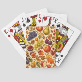 Herfst Oogst Waterverf Patroon Pokerkaarten (Achterkant)