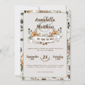 Herfst Oogst Woodland Bloemen Natuurlijke Rustiek Kaart (Voorkant)