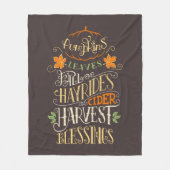 Herfst & oogst zegeningen fleece deken (Voorkant)