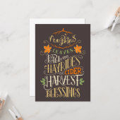 Herfst & oogst zegeningen kaart (Voorkant / Achterkant in situ)