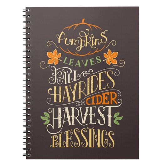 Herfst & oogst zegeningen notitieboek (Voorkant)