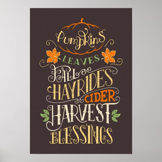 Herfst & oogst zegeningen poster (Voorkant)