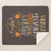 Herfst & oogst zegeningen sherpa deken (Voorkant (horizontaal))