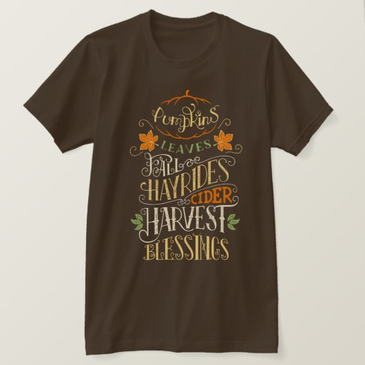Herfst & oogst zegeningen t-shirt (Design voorkant)