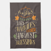 Herfst & oogst zegeningen theedoek (Verticaal)