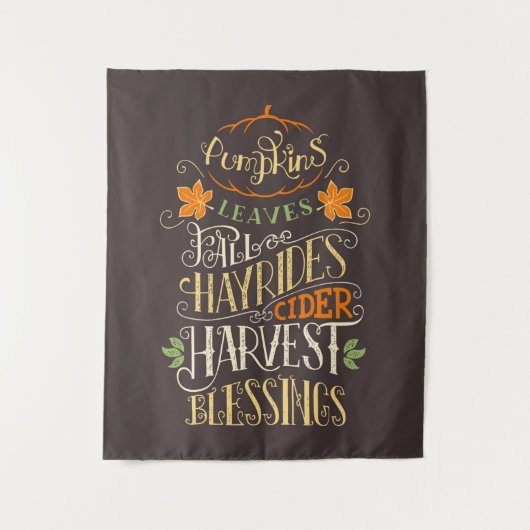 Herfst & oogst zegeningen wandkleed (Voorkant)