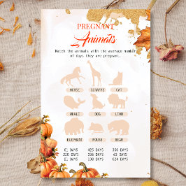 Herfst Oogst Zwanger Dieren Baby shower Game