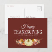 herfst oogstbladerij blij met deanksgiving feestdagenkaart (Voorkant / Achterkant)