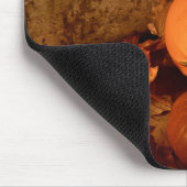 Herfst oogsten/pompoenen en pompoenen aan de deur muismat (Hoek)