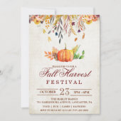 Herfst Oogstfeest Feest Uitnodiging (Voorkant)