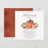 Herfst Oogstfeest, Herfstfeest, Herfst Gemeenschap Kaart (Voorkant / Achterkant)