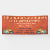 Herfst Oogstfeest Pompoen Spandoek (Horizontaal)
