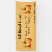 Herfst Oogstfeest Vaandel met Pompoen Spandoek (Verticaal)