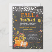 Herfst oogstfestival chalkboardpompoen kaart (Voorkant)