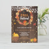 Herfst oogstfestival rustige Thanksgiving hout Kaart (Staand voorkant)