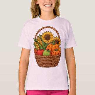 Herfst Oogstmand – Herfst Pompoenen, Zonnebloemen T-shirt