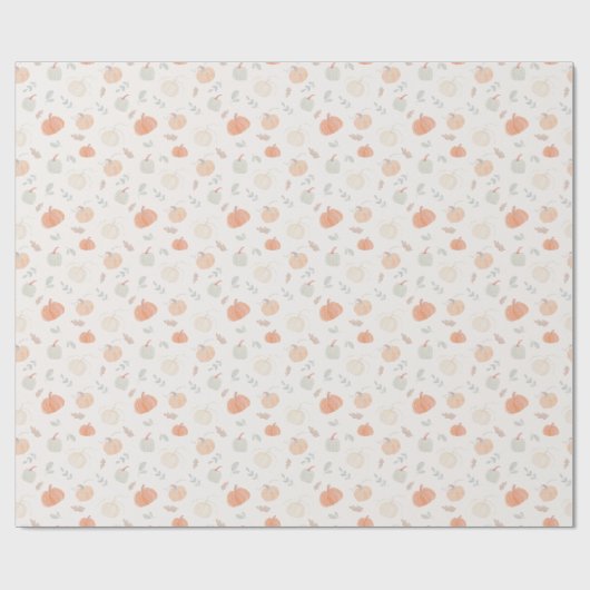 Herfst oogstpompoenen cadeaupapier (Vlak)