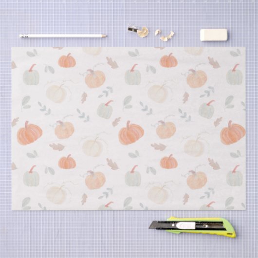 Herfst oogstpompoenen tissuepapier (Craft)