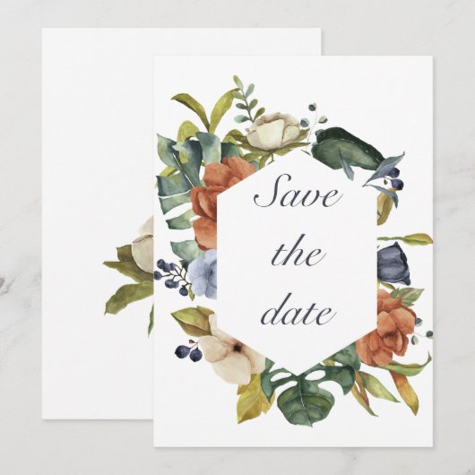 Herfst oogstthema kaart (Voorkant / Achterkant)