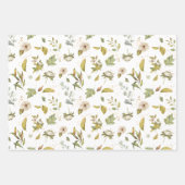 Herfst-oogstthematroon Papierbladen overvullen Inpakpapier Vel (Voorkant 2)