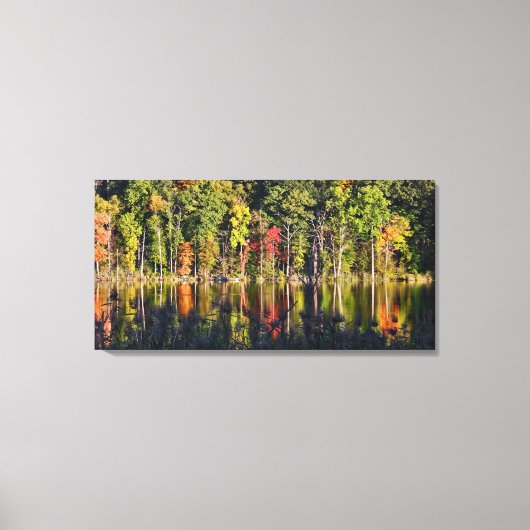 Herfst op Beardsley Pond Canvas Afdruk (Voorkant)