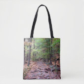 Herfst op Blue Hills Reservation Red Dot Trail Tote Bag (Voorkant)