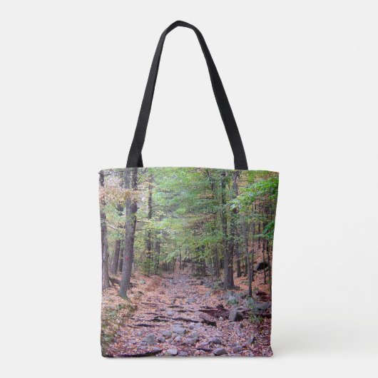 Herfst op Blue Hills Reservation Red Dot Trail Tote Bag (Achterkant)