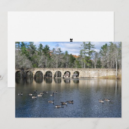 Herfst op Byrd Lake Feestdagenkaart (Voorkant / Achterkant)