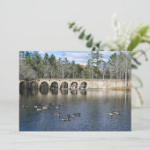 Herfst op Byrd Lake Feestdagenkaart (Staand voorkant)