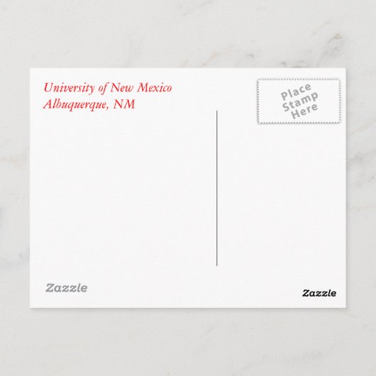 Herfst op Campus II Briefkaart (Achterkant)