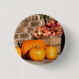 Herfst op dag ronde button 3,2 cm