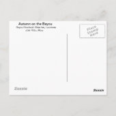 Herfst op de Bayou-ansichtkaart Briefkaart (Achterkant)